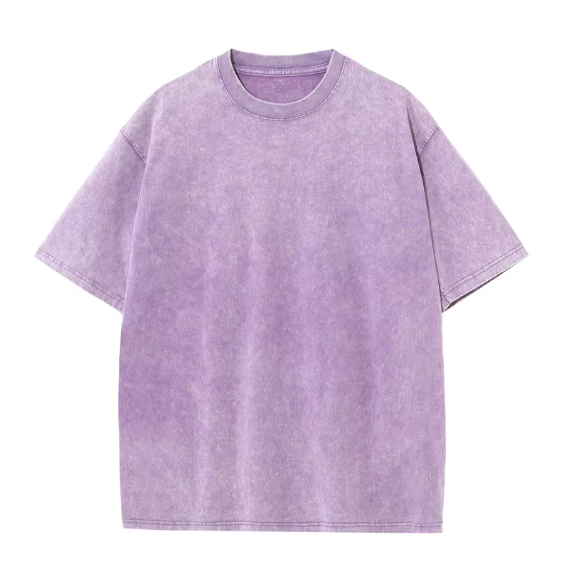 T-shirt d'été pour hommes 230G coton lourd Vintage lavé T-Shirts surdimensionné à manches courtes en vrac Streetwear