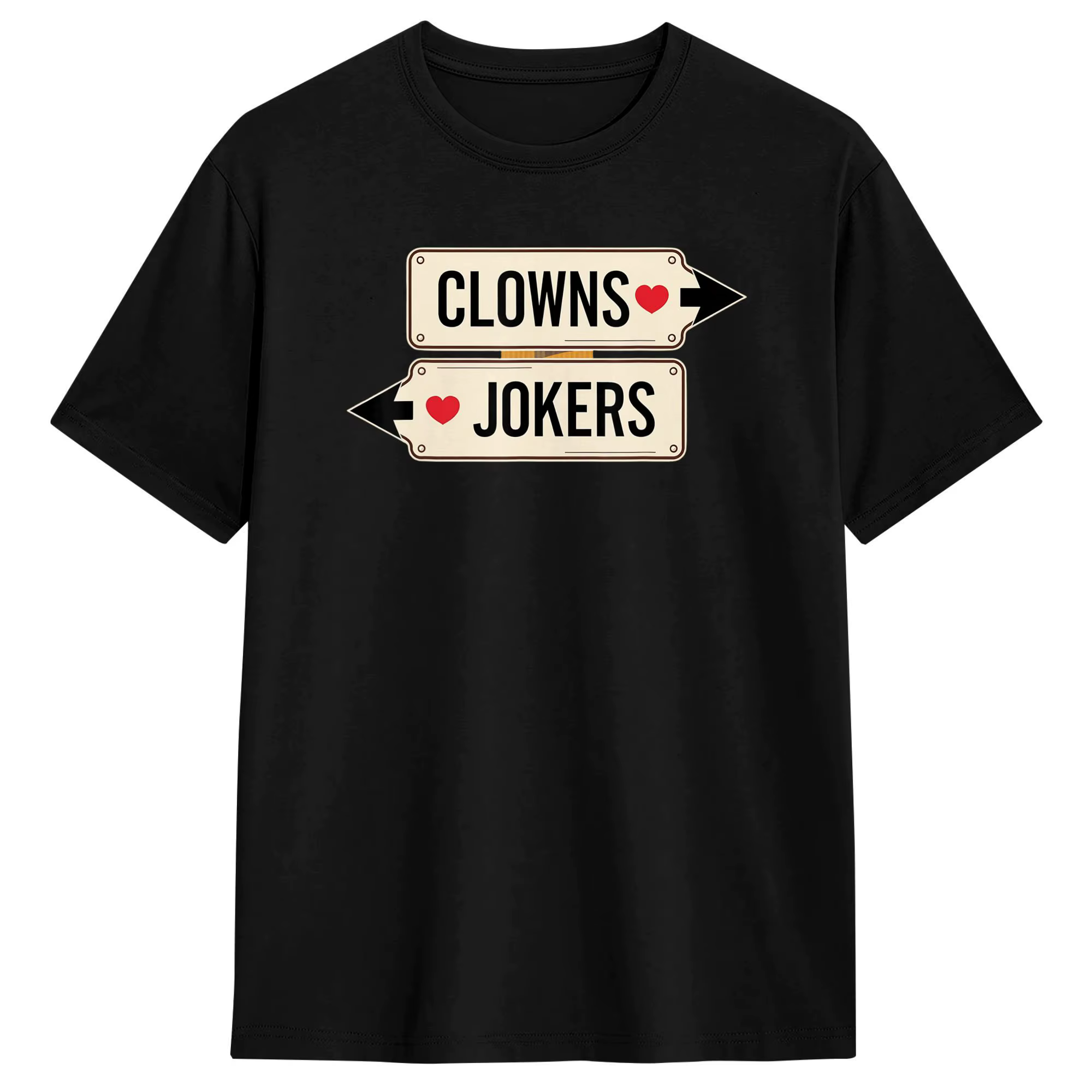 T-shirt en coton vintage « Direction Clowns à gauche