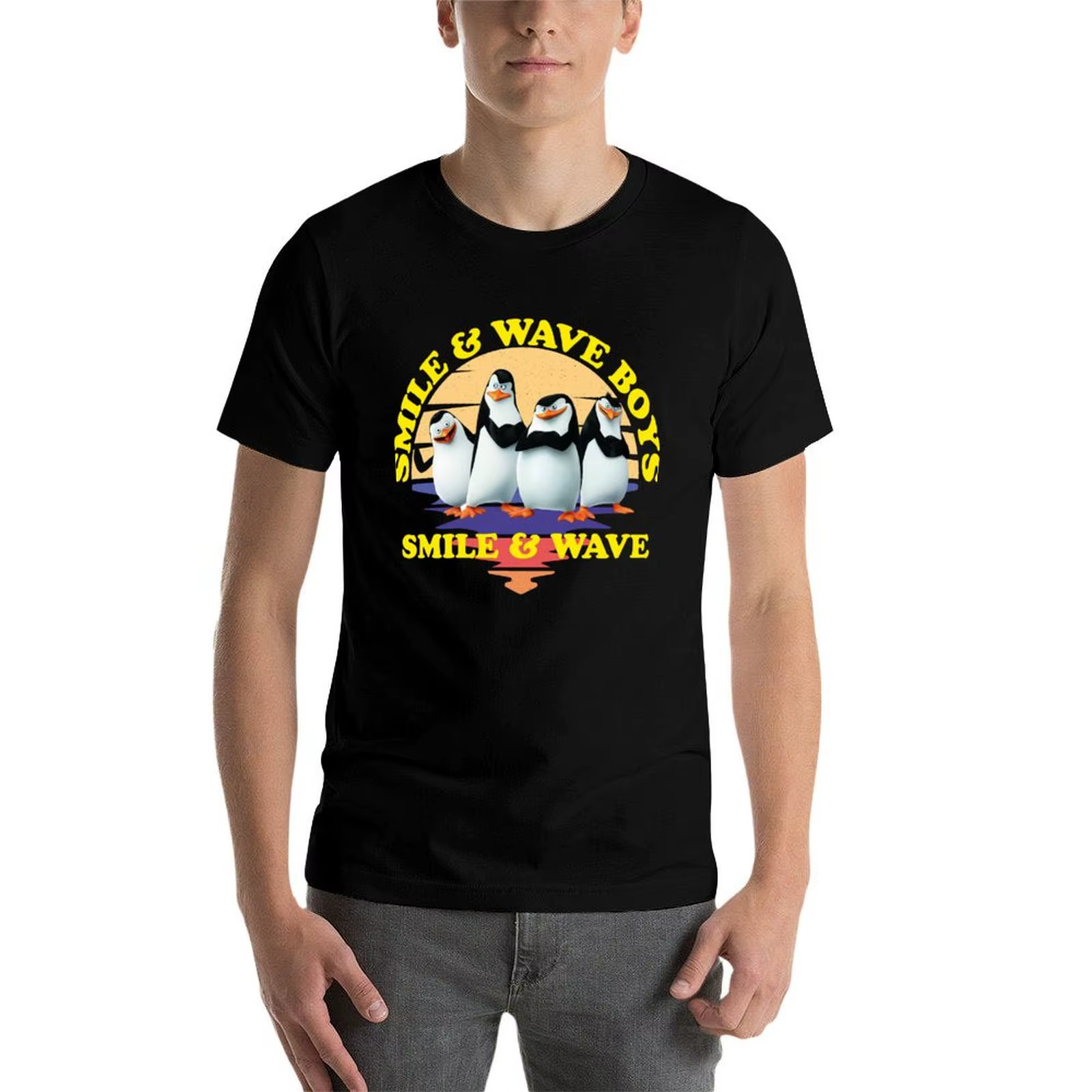 T-Shirt Pingouins de Madagascar pour Homme