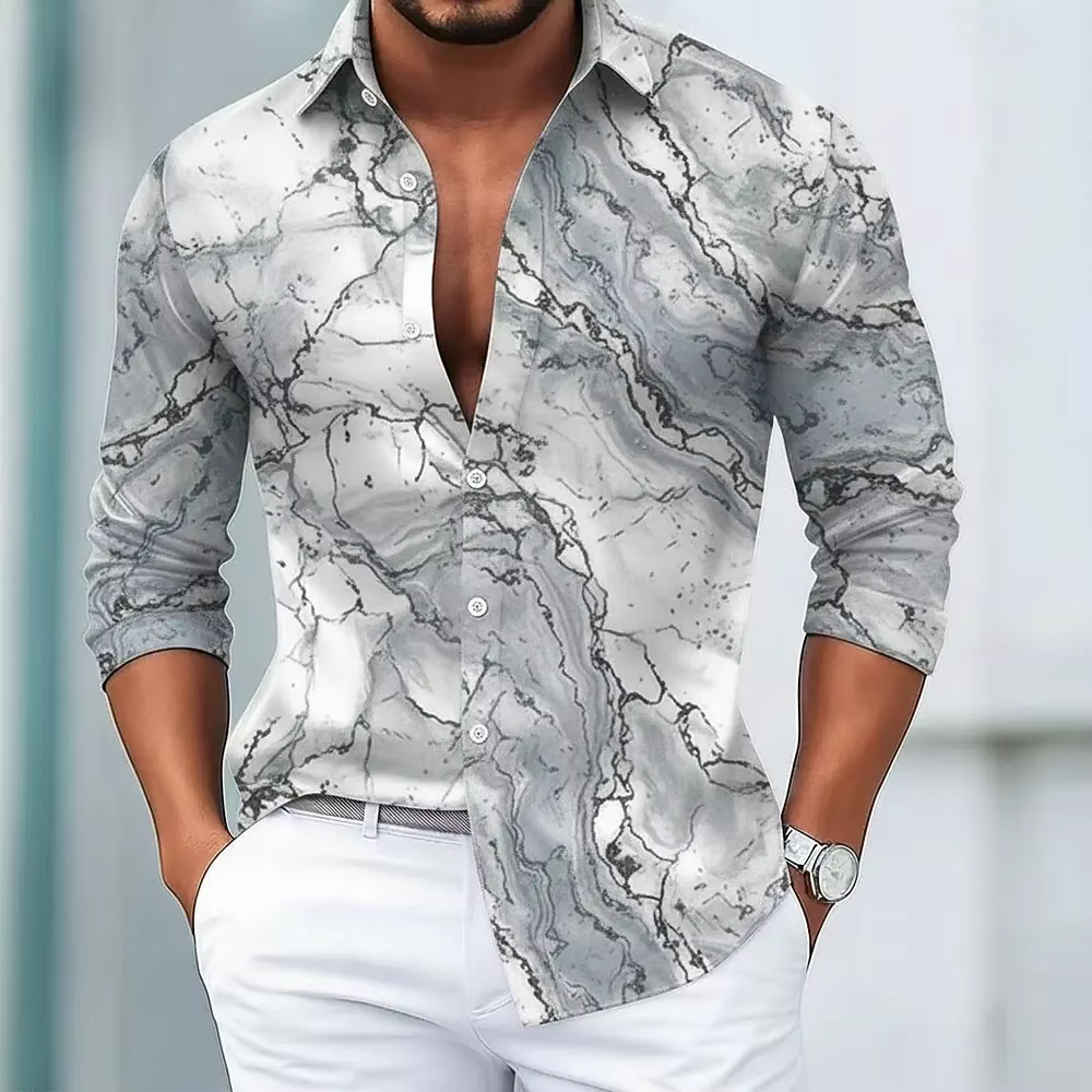 Chemise à imprimé Floral pour hommes