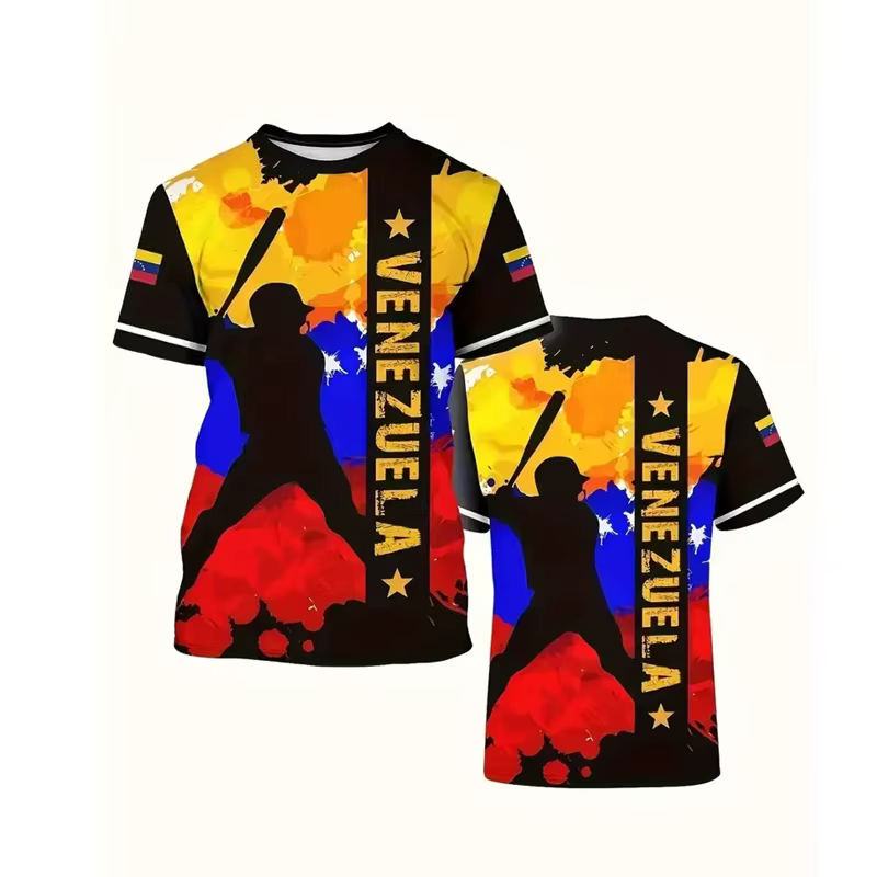 Nouveau à Venezuela drapeau T-shirt hommes mode 3d imprimé