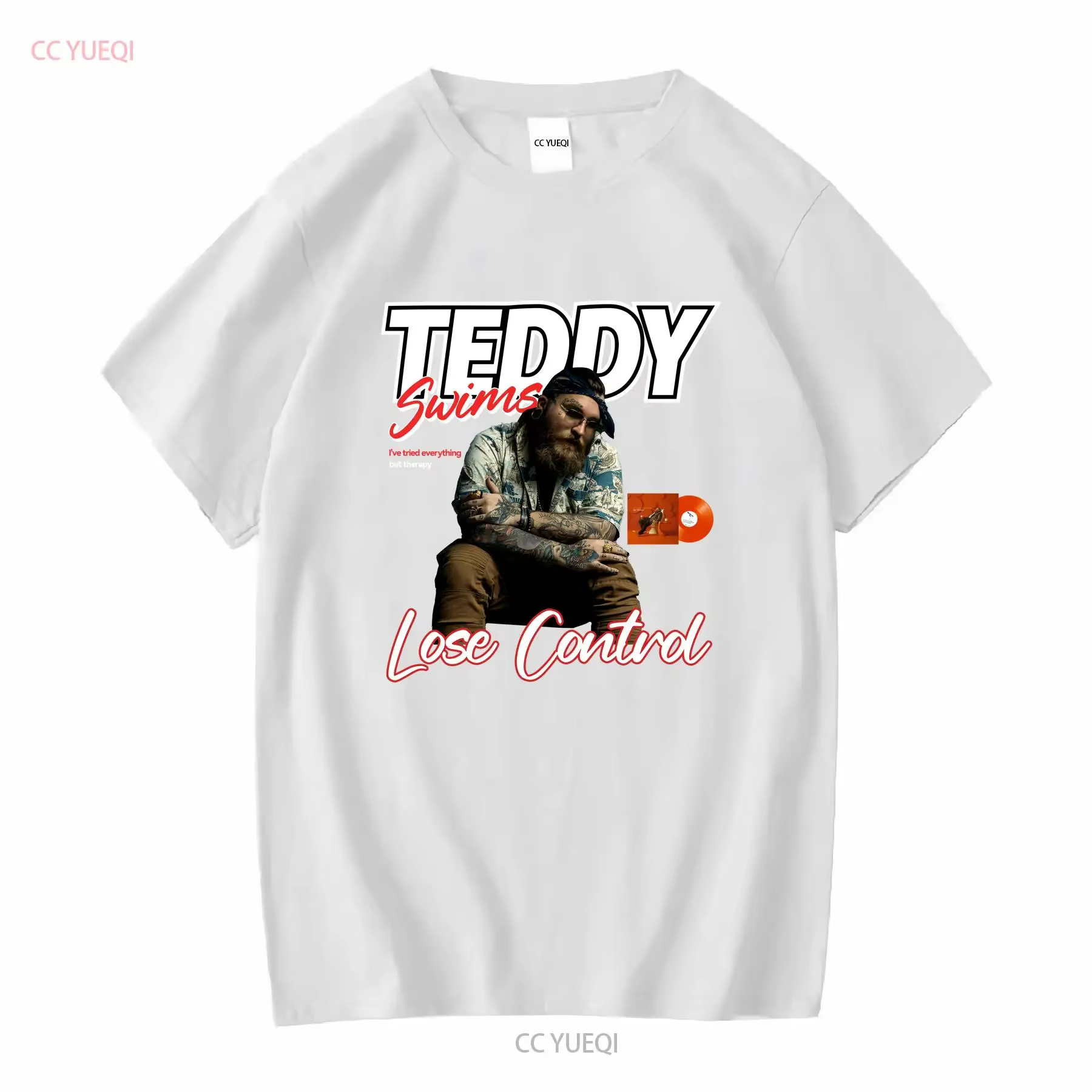 Nouveau Teddy nager perdre le contrôle pour les fans S 5XL t-shirt vintage lavé élégant décontracté légèrement vêtements de créateurs mode polyvalente
