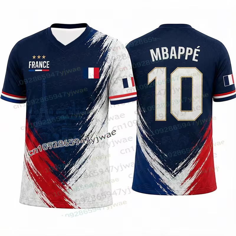 T-shirt de football 2026 France Mbappé 10 pour hommes