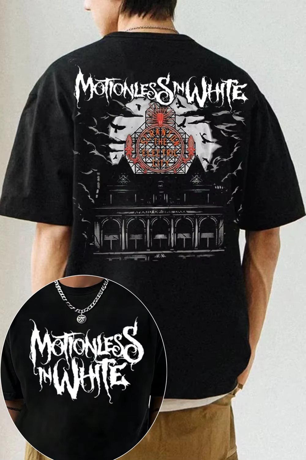 Nouveau T-shirt graphique Motionless in White 2026 pour homme et femme