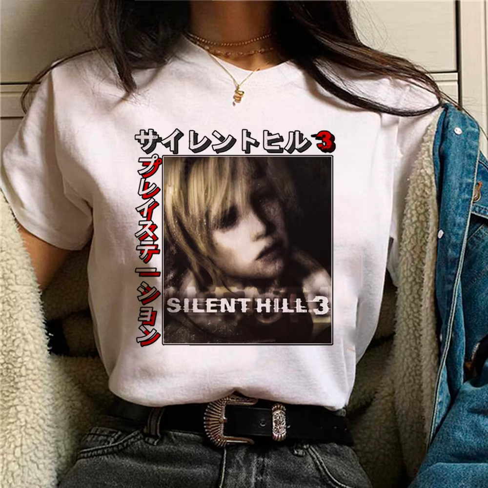 Silent Hill haut femmes Y2K anime japonais t-shirt fille années 2000 y2k vêtements