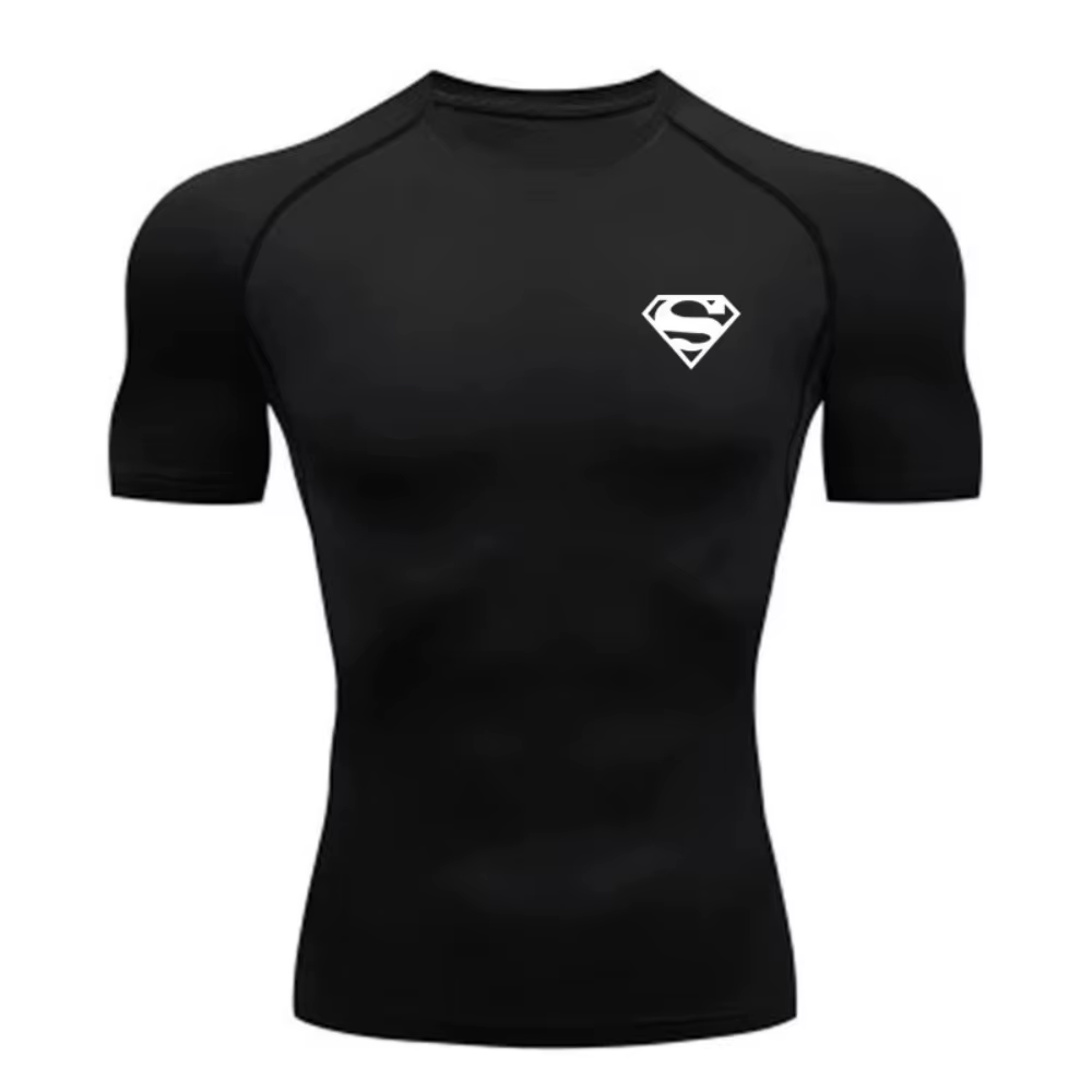 T-shirt de compression homme 2026 à manches courtes – Maillot de sport fitness