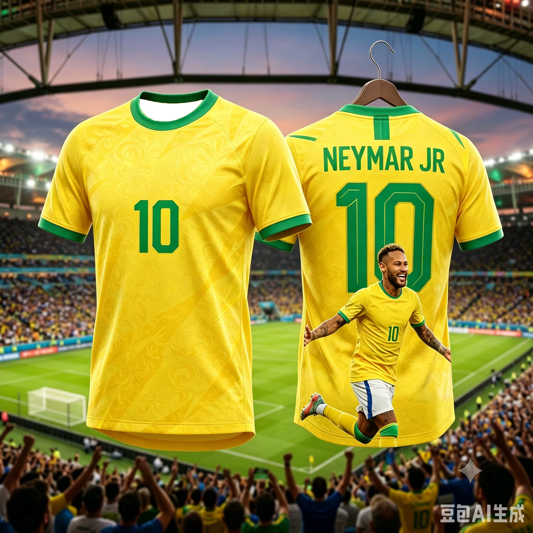 T-shirt de football du Brésil Neymar #