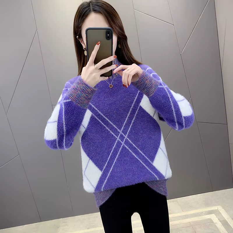 Pull chaud pour femme, ample