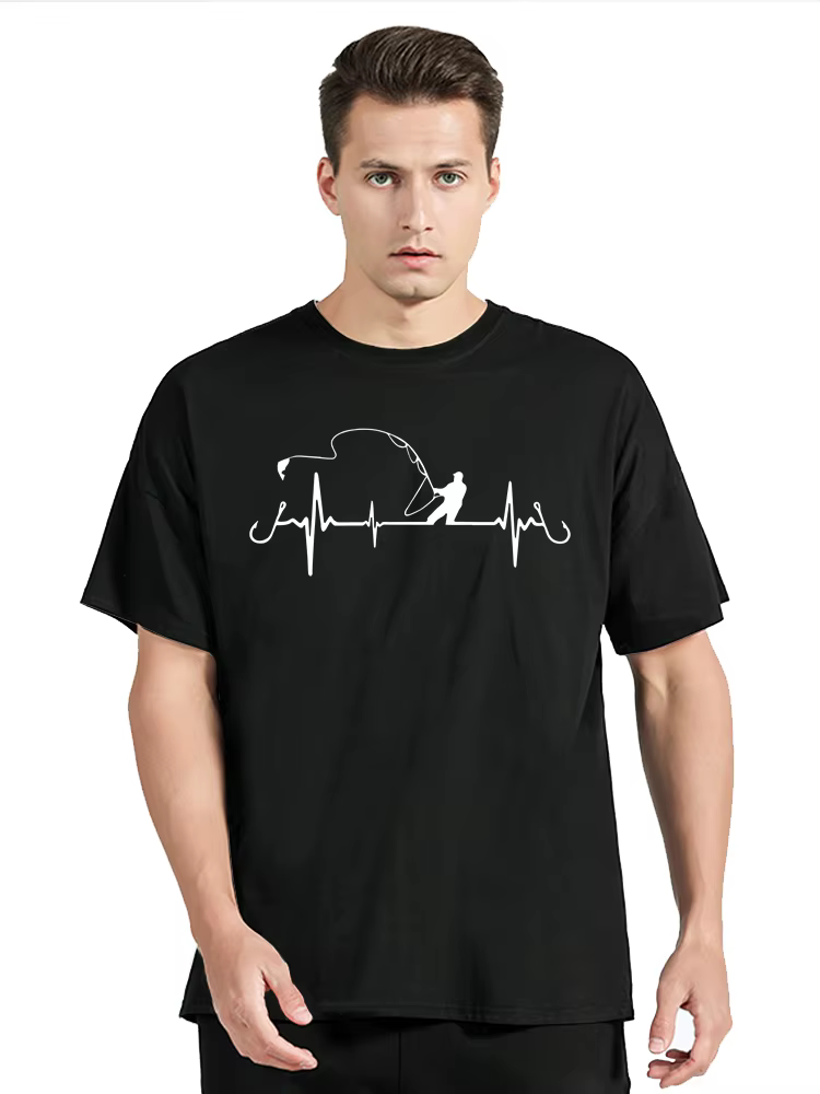 T-shirt graphique vintage Heartbeat pour hommes