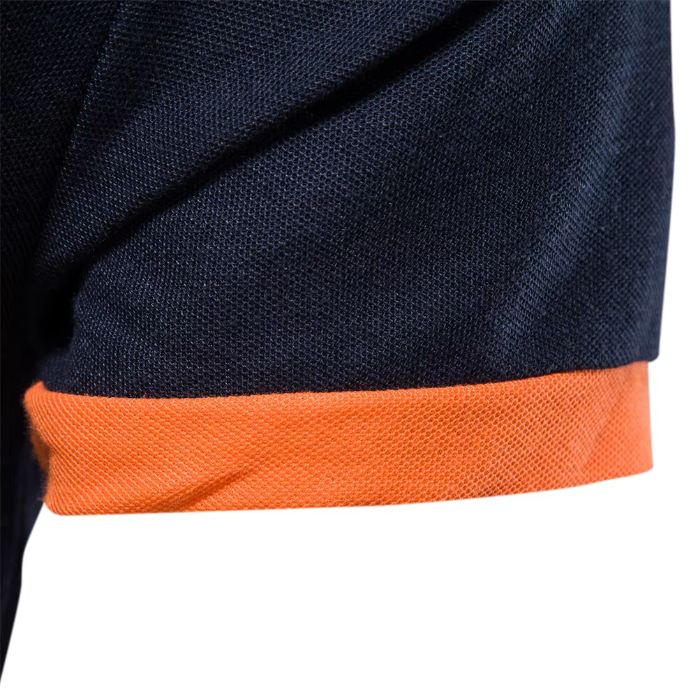 AIOPESON brodé 35% coton polo homme décontracté couleur unie Slim Fit