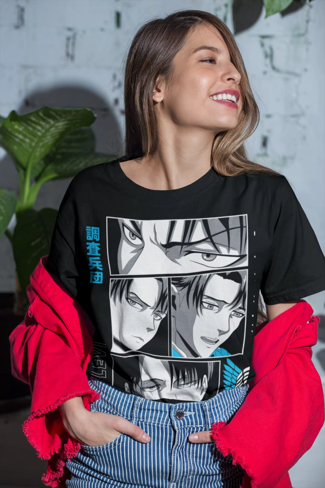 Levi Ackerman T-Shirt attaque sur Titan Anime capitaine