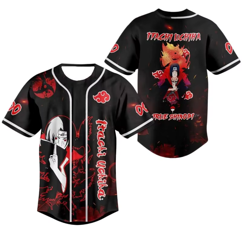 Nouveau T-shirt de baseball Naruto Uchiha Itachi 2026