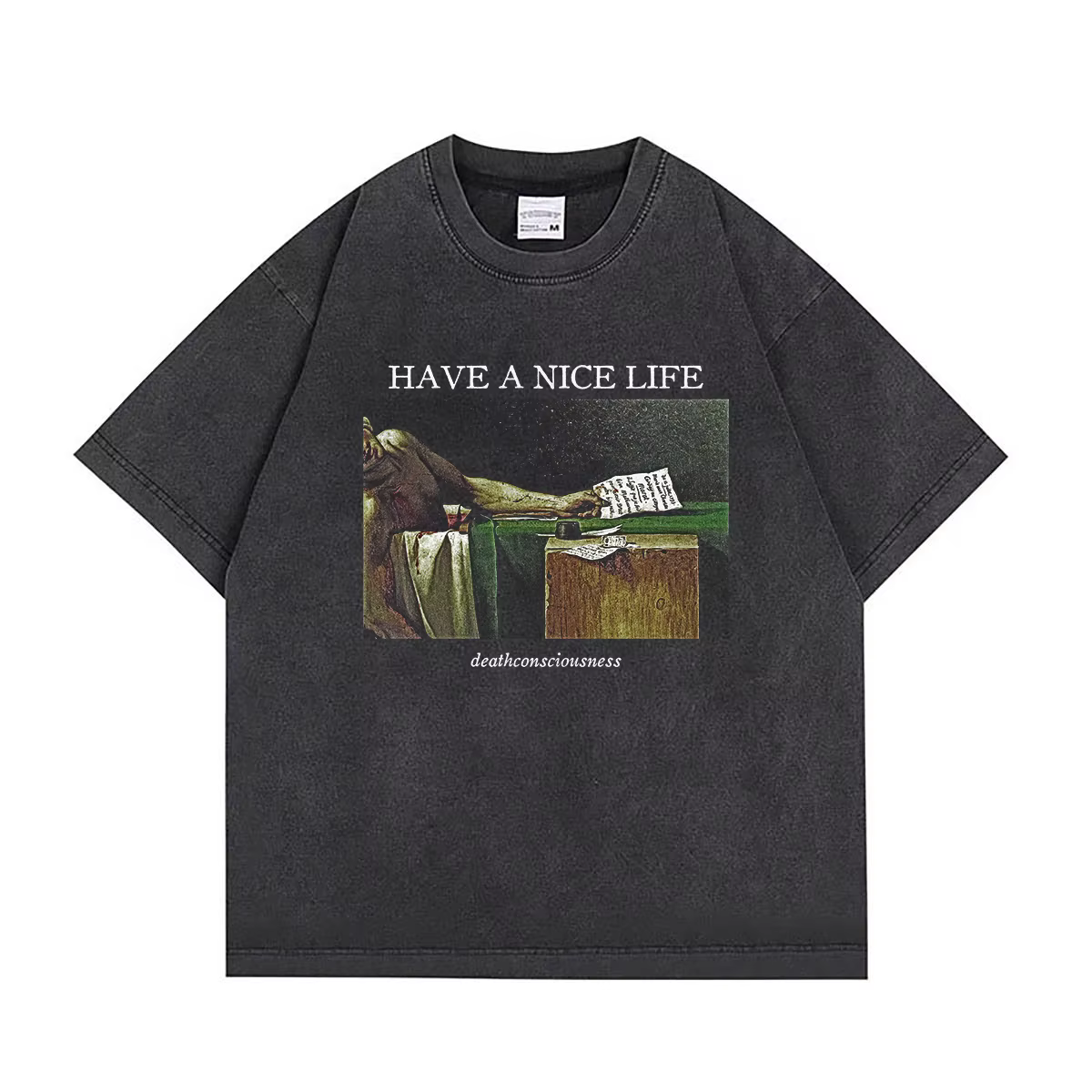 Avoir une belle vie t-shirt Deathconsciousness Shoegaze Post Punk imprimé coton été manches courtes unisexe graphique chemise haute