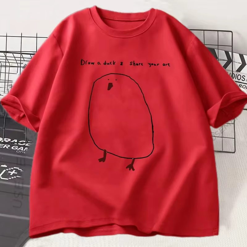 Drôle dessin canard T-shirt femmes décontracté