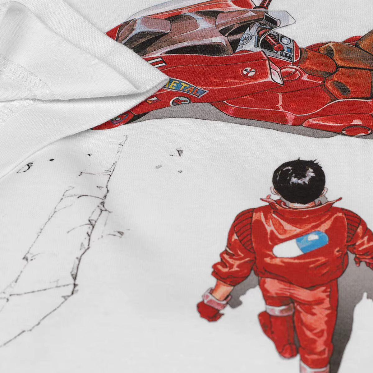 T-Shirt Akira en coton blanc pour hommes