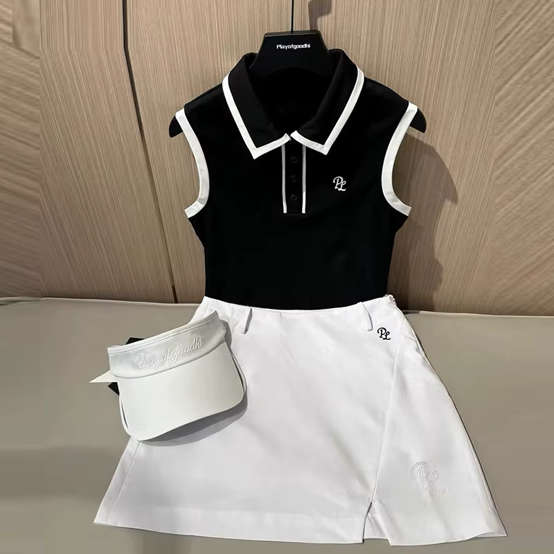 Nouveau débardeur de golf sans manches pour femme