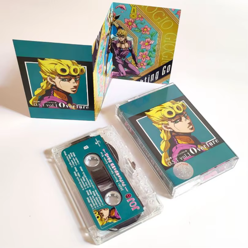 Anime JoJo's Bizarre Adventure bande musicale Kujo Jotaro Giorno Giovanna Cosplay bandes sonores boîte Cassettes