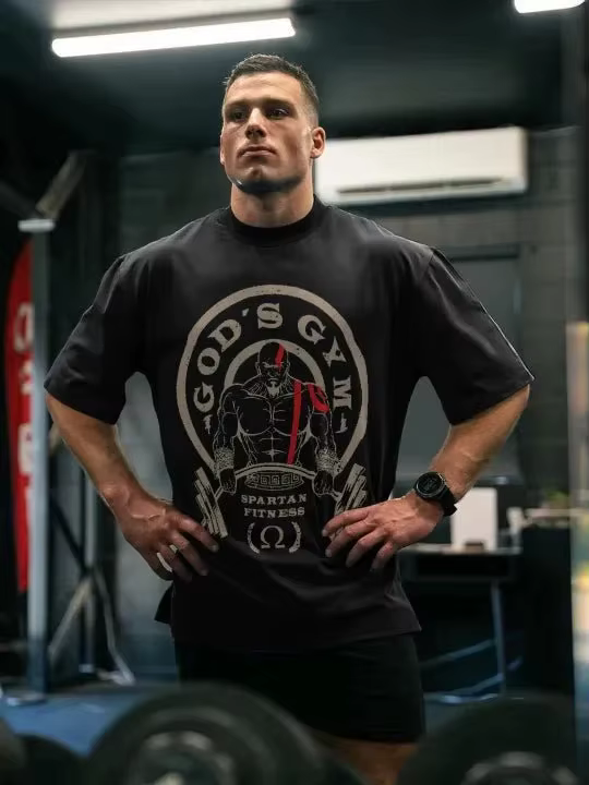T-shirt de sport et de loisirs GOD'S GYM pour hommes et femmes, marque de luxe