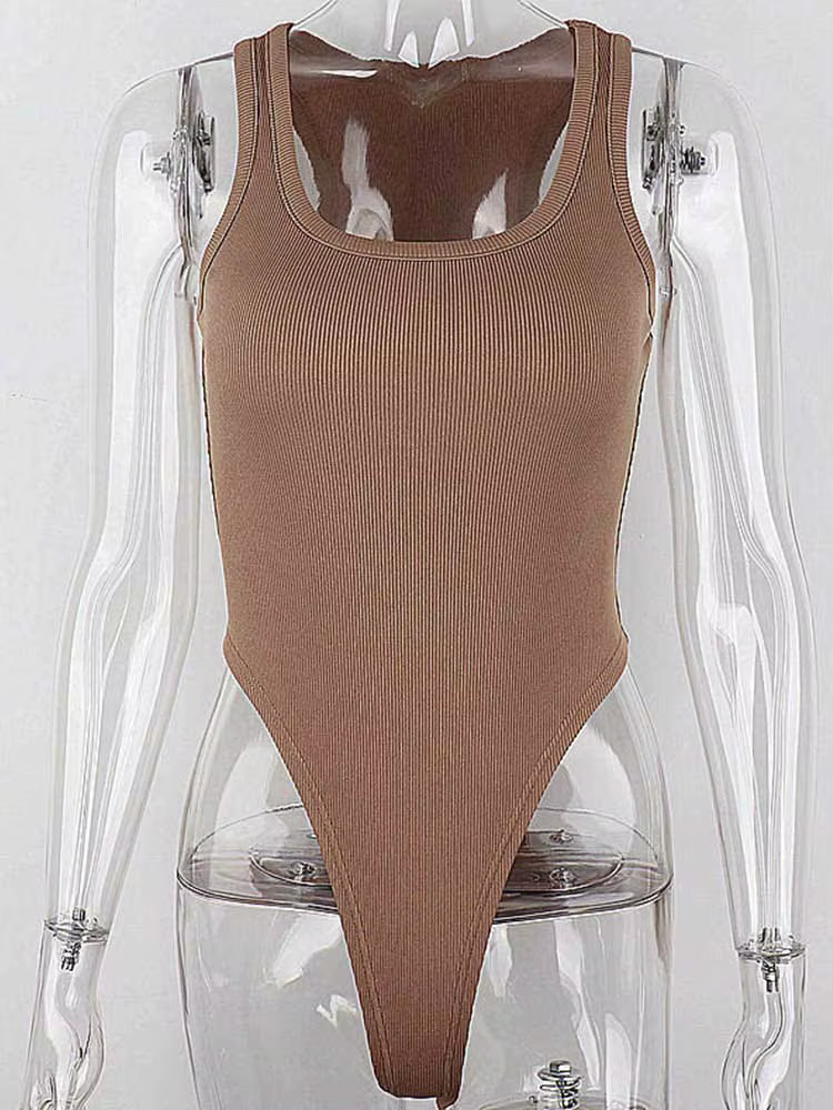 Body en tricot sans manches pour femmes