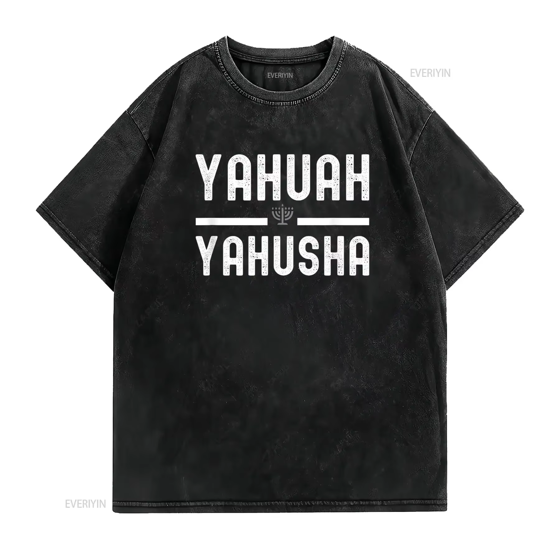 Yahuah Yahusha t-shirt vintage lavé vêtements de créateur unisexe confortable décontracté élégant streetwear mode