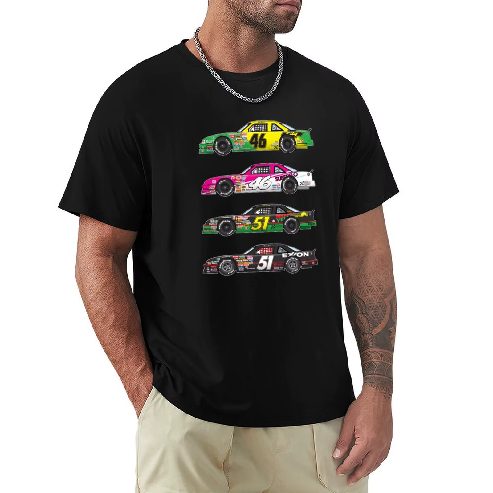 T-shirt Days of Thunder Car Collection Illustration