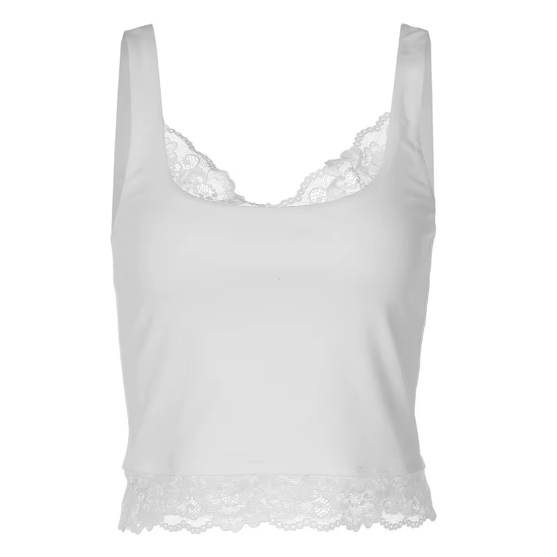 Débardeur en dentelle noire pour femme