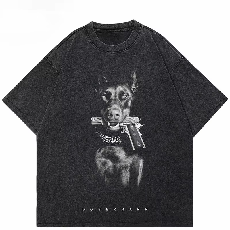 T-shirt à imprimé graphique amusant Doberman Pinscher pour hommes et femmes