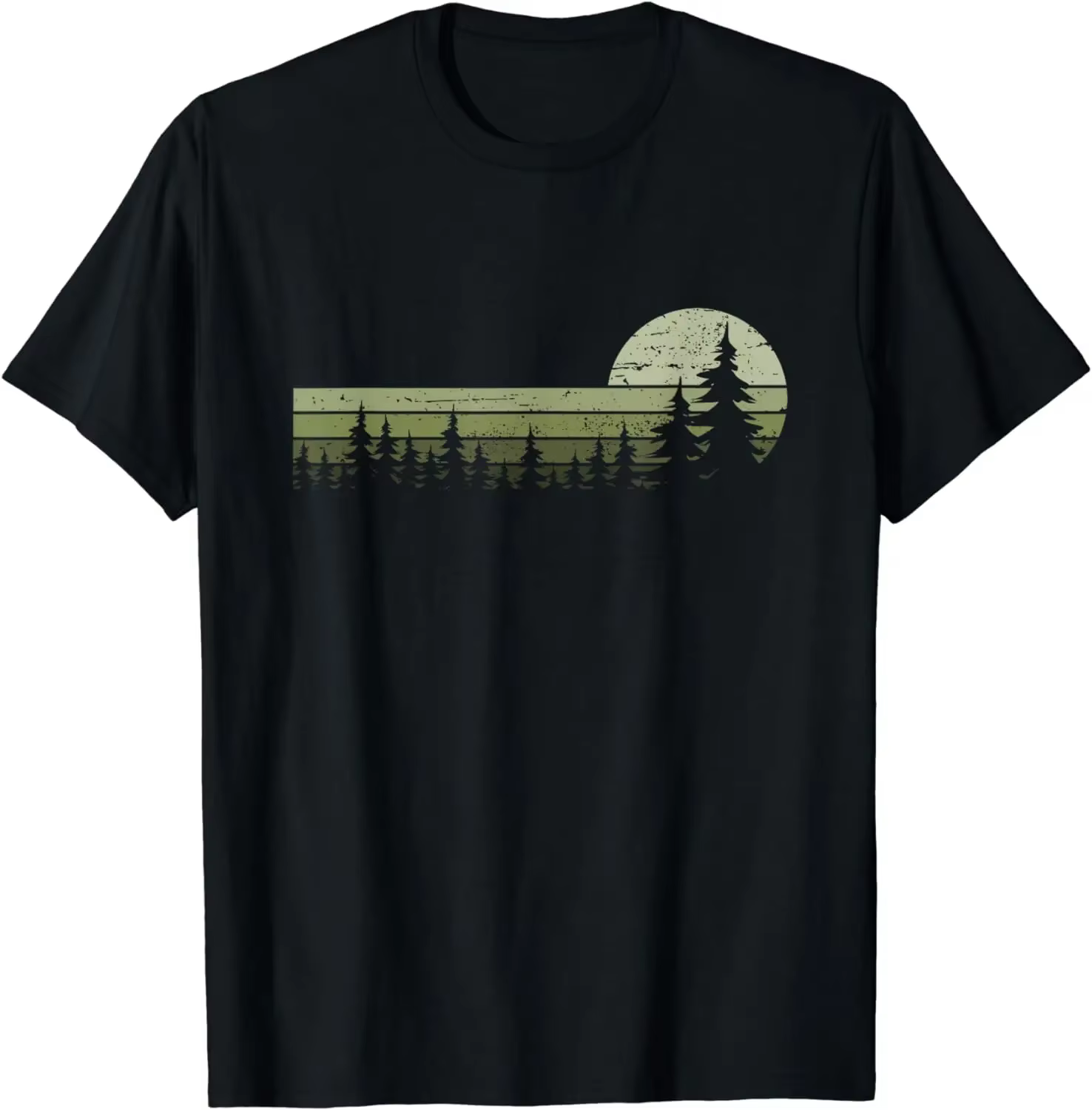 Arbres faune Nature Vintage forêt T-Shirt vêtements de plein air hauts