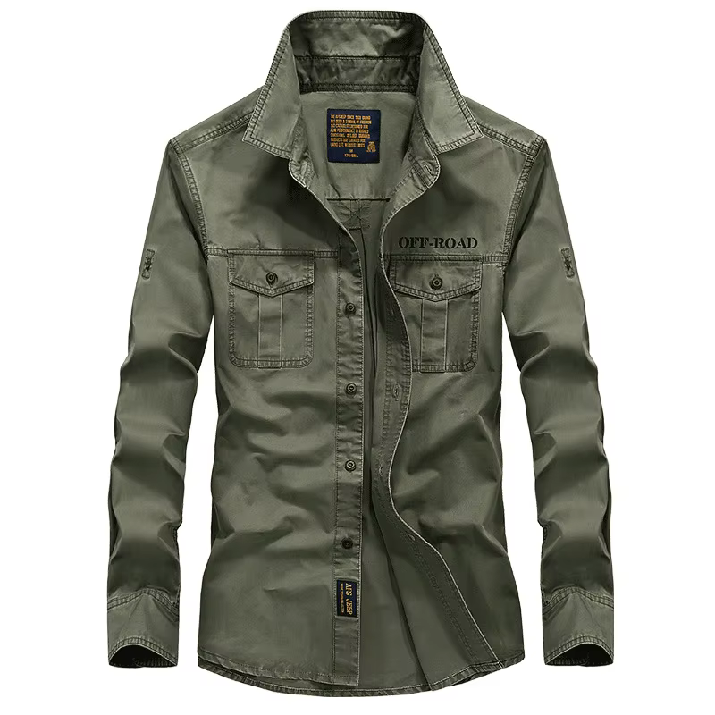 Chemise de marque hommes 2025 printemps automne 100% coton à manches longues mince