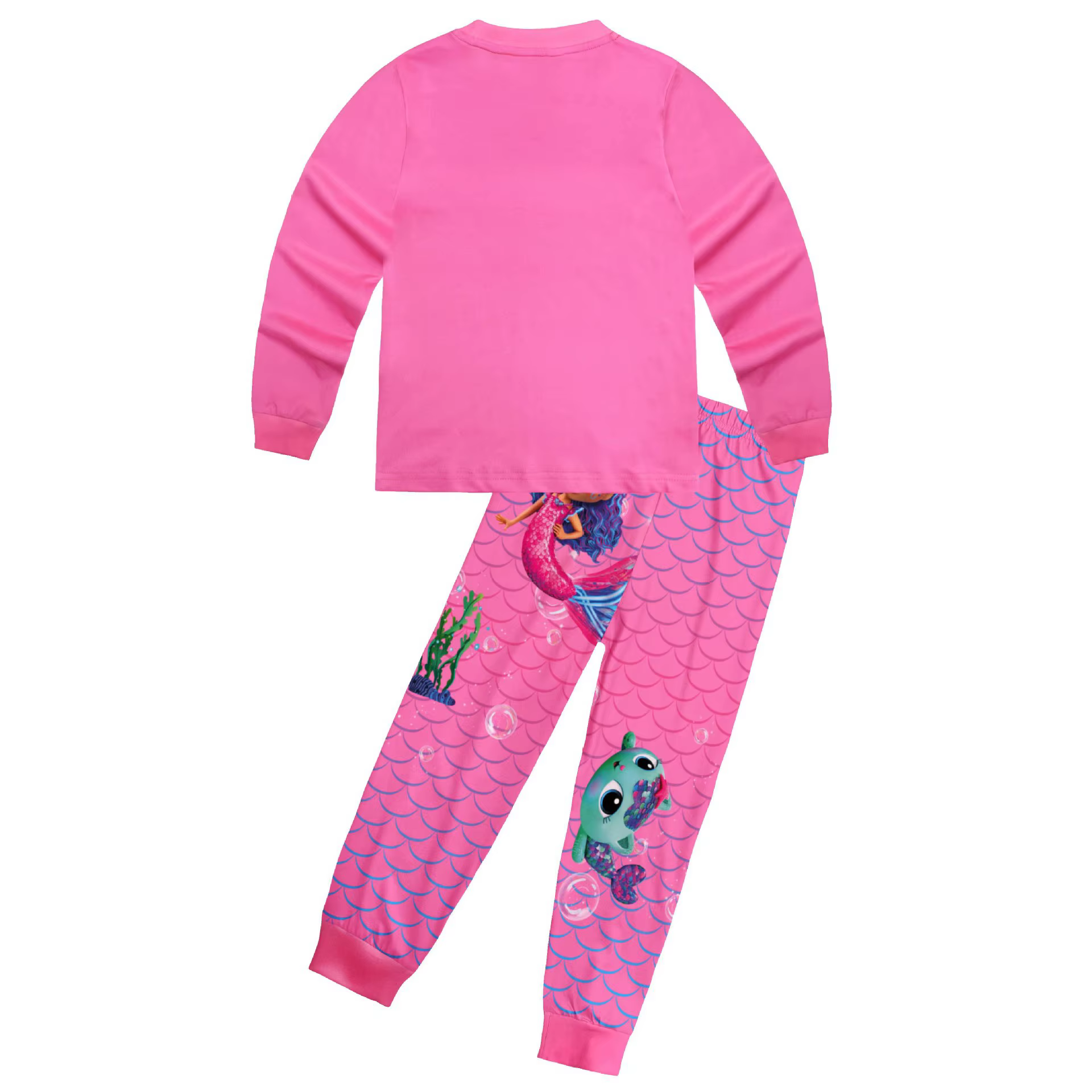 2025Gabby DollHouse filles vêtements dessin animé imprimé pyjamas mignon sirène Gabby's t-shirt pantalon ensemble
