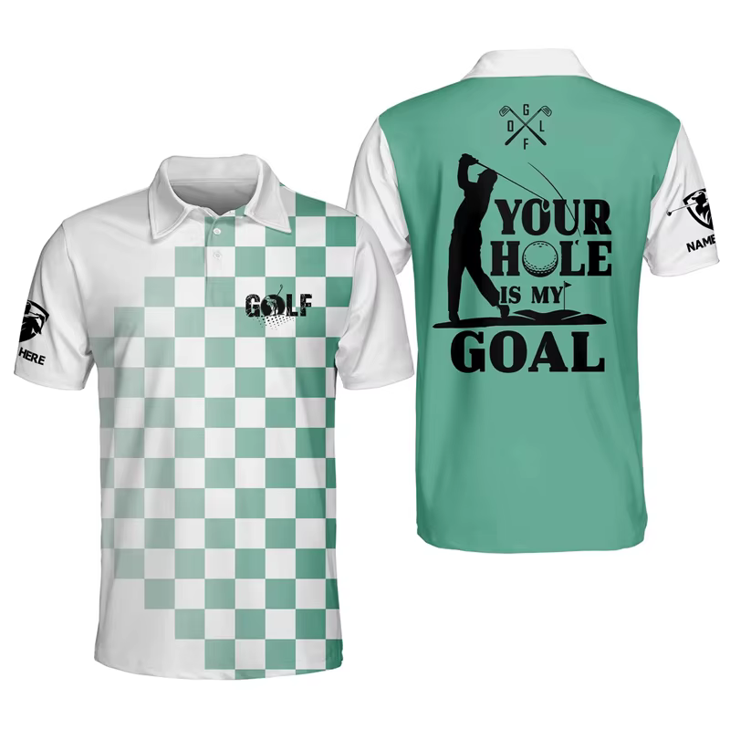 Polos de golf College tête de mort 3D pour hommes et femmes