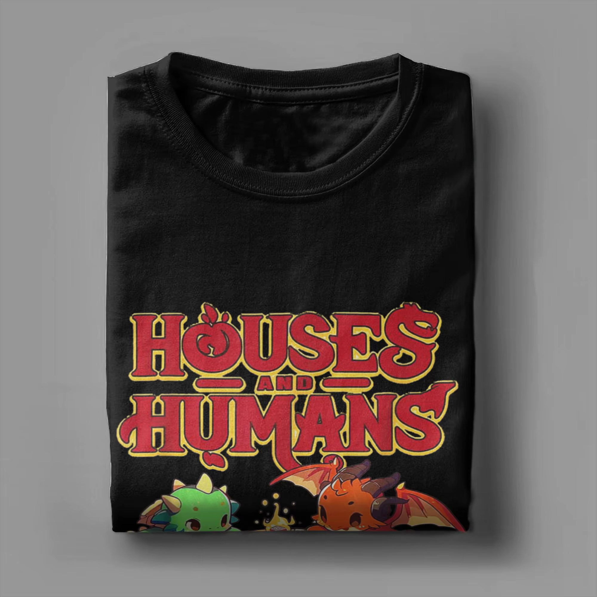 Maisons de jeu humains drôle Rpg parodie Gamer hommes t-shirts