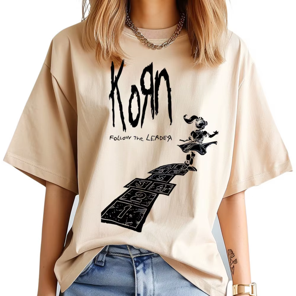 Korn chemise adolescent respirant graphique années 2000 hip hop t-shirt anime kawaii hip hop coréen vêtements