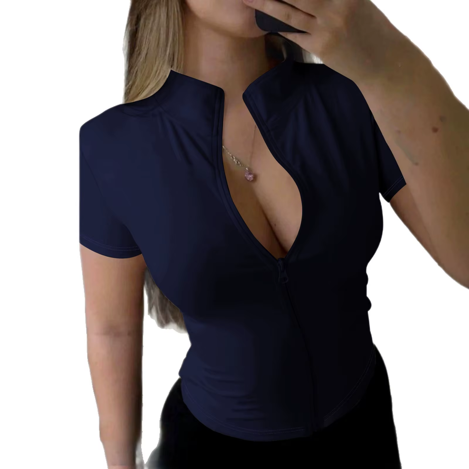 T-shirt de yoga sportif pour femme à manches courtes