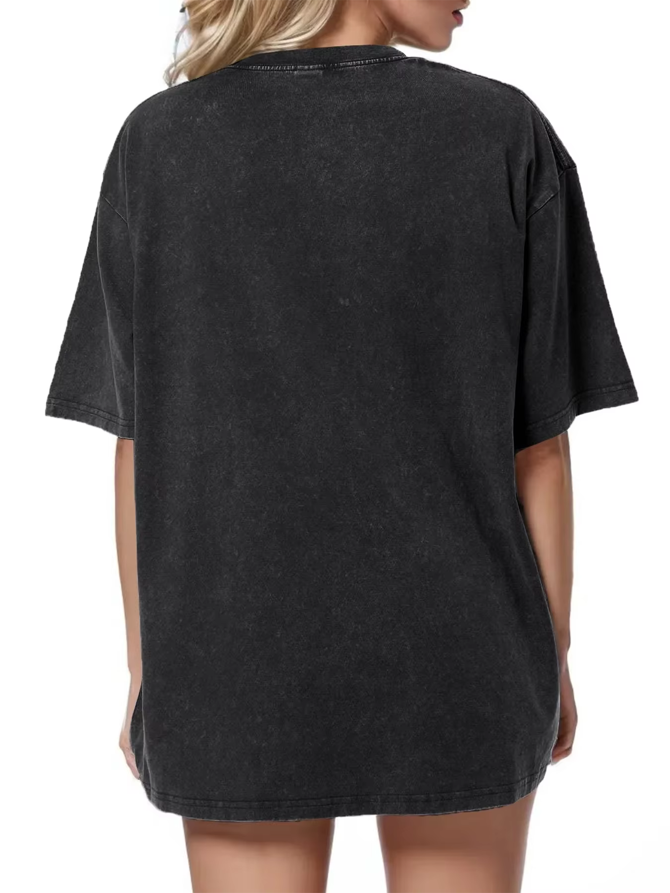 Spritzy Veneto Orange Fruits imprime lavé t-shirts femmes coton T-Shirt en détresse col rond confortable hauts été femme vêtements