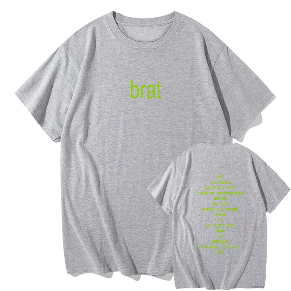 Charli Xcx avec invité spécial Shygirl T-Shirts Brat Album hommes femmes vêtements esthétique unisexe Streetwear été coton t-shirt hauts