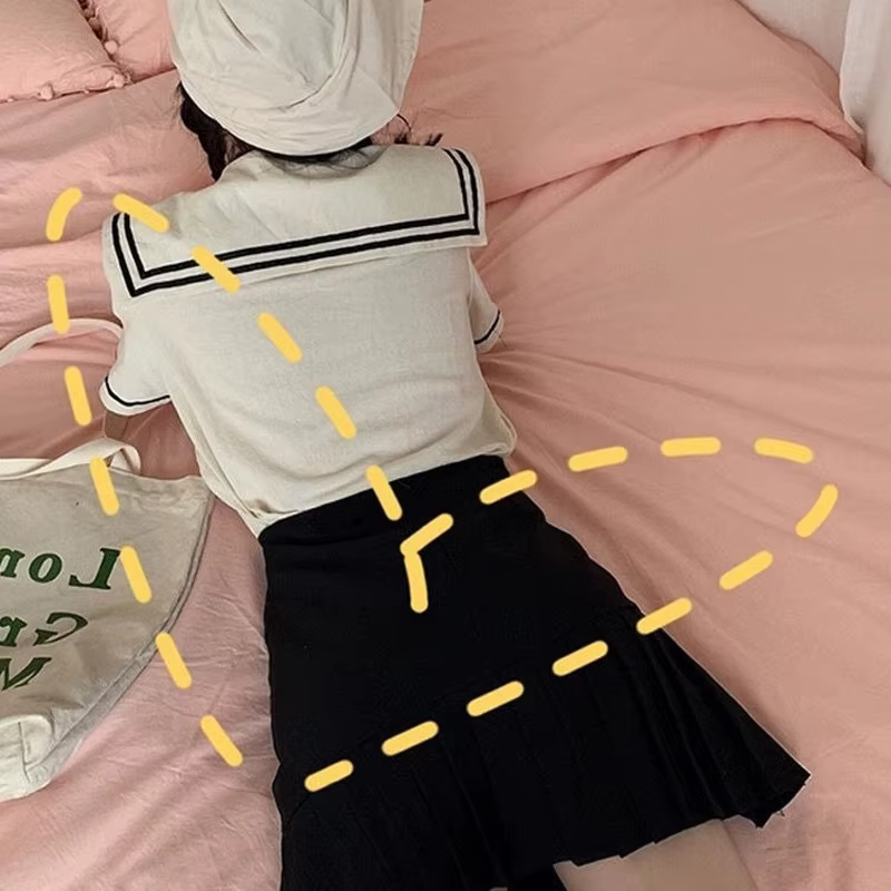 T-shirts à manches courtes femmes cols de marin doux Preppy mignon mode coréenne hauts filles d'été Фут artik Ж Galega бра tout-match Chic