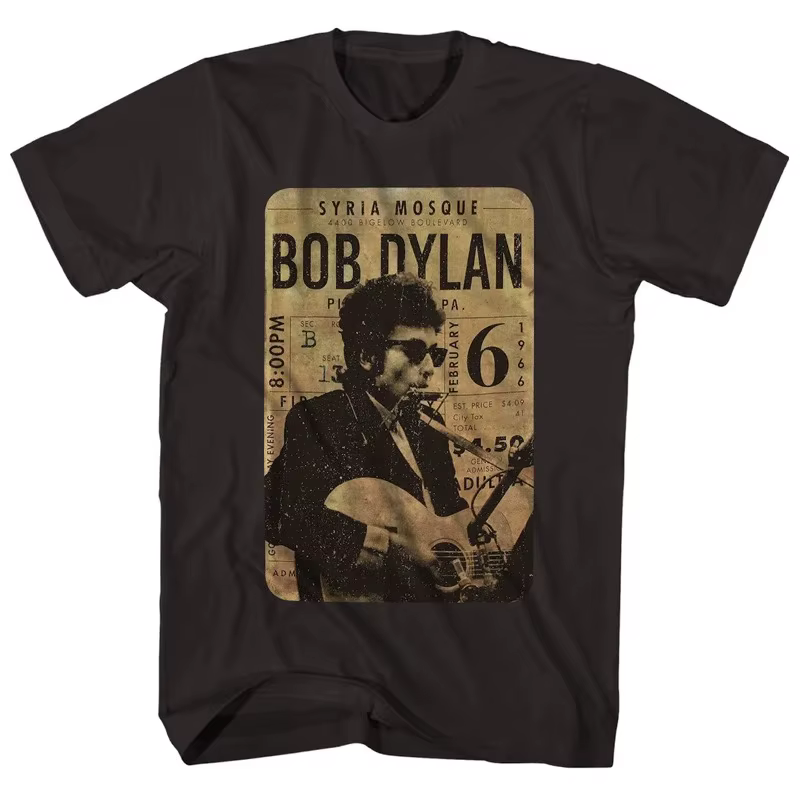 T-shirts classiques imprimés Bob Dylan pour hommes et femmes