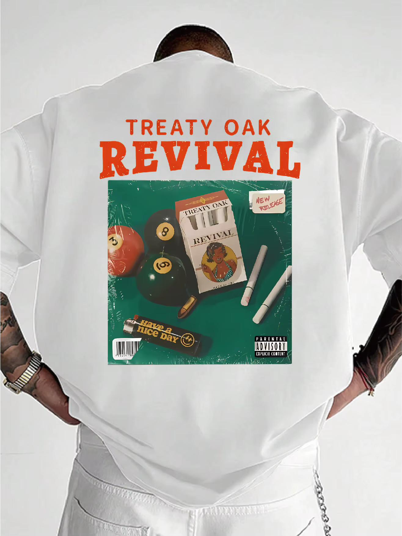 T-shirt rétro à col rond Black Treaty Oak Revival