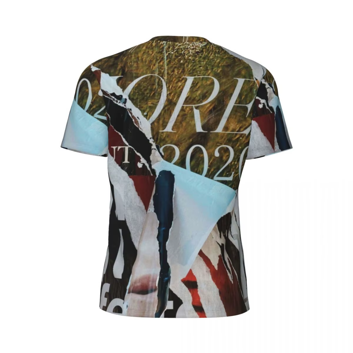 Vintage journal gymnase t-shirt Collage papier coups Hip Hop t-shirts mâle Y2K drôle