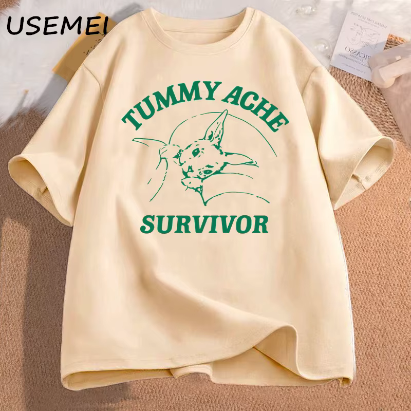 Ventre douleur survivant t-shirt hommes femmes drôle