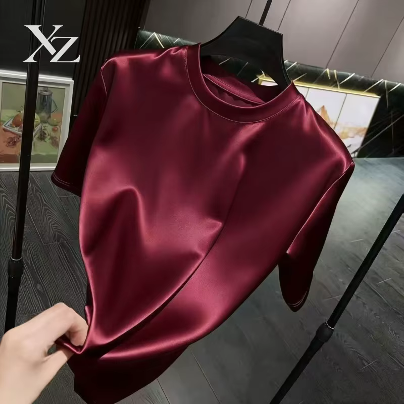 Soldes d'ouverture | T-shirt en satin d'acétate de luxe pour homme