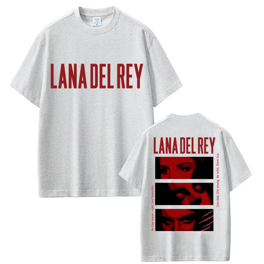 Chanteur Lana Del Rey graphique t-shirt hommes femmes mode Hip Hop 90s Vintage T-Shirts surdimensionné coton