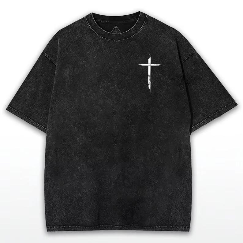 T-shirt surdimensionné couronne d'épines: imprimé Grunge jésus-Faithcore Streetwear T-shirt Vintage Do Old hauts de personnalité de haute qualité