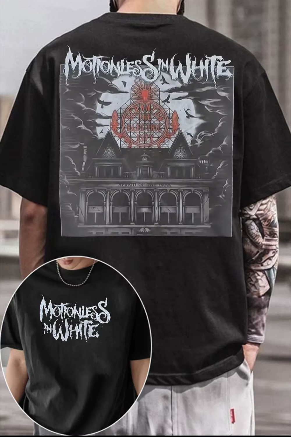 Nouveau T-shirt graphique Motionless in White 2026 pour homme et femme