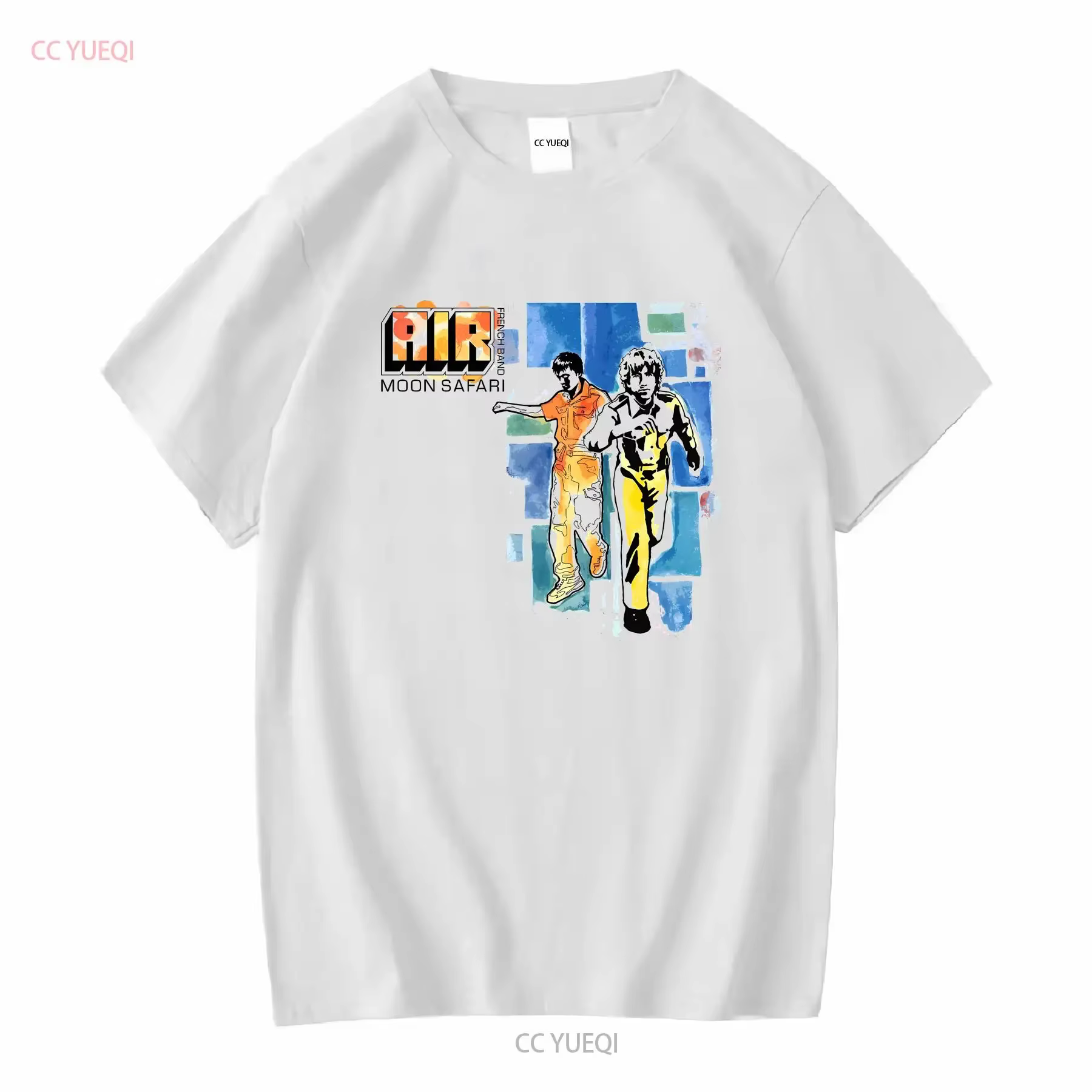 AIR BAND Moon Safari T Shirt Full Size S 5XL SN204 manches longues ou courtes vintage Graphique délavé Confortable Élégant Polyvalent
