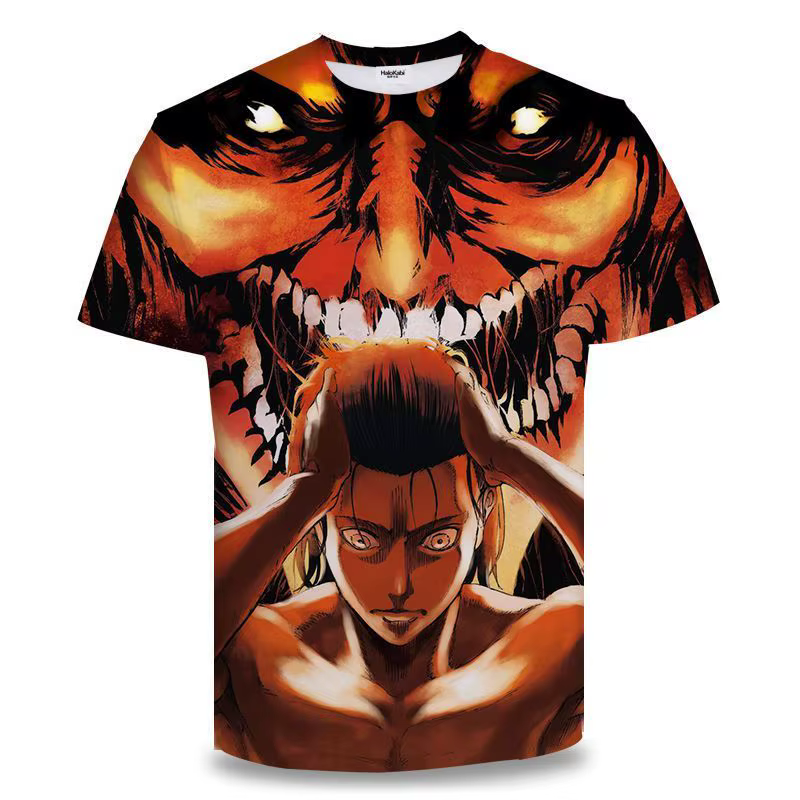 Nouveau T-shirt 3D pour homme 2026 Attack on Titan