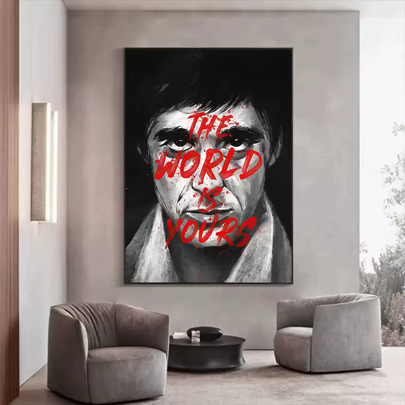 The World Is Yours Wall Art Canvas Painting for Home Decor