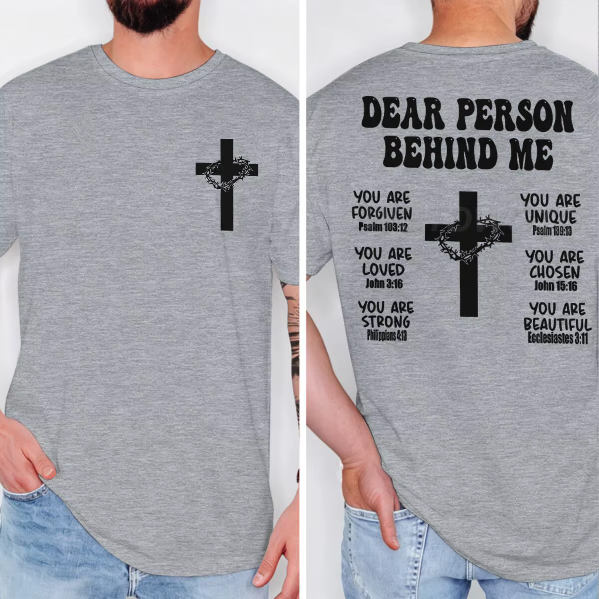 T-shirt avec verset biblique chrétien