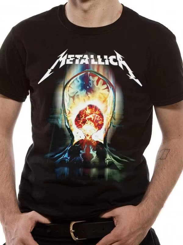 T-shirt Metallica M72 World Tour 2025 2026 Flame Skull Dates 100% Coton Graphique Homme Femme Streetwear Été